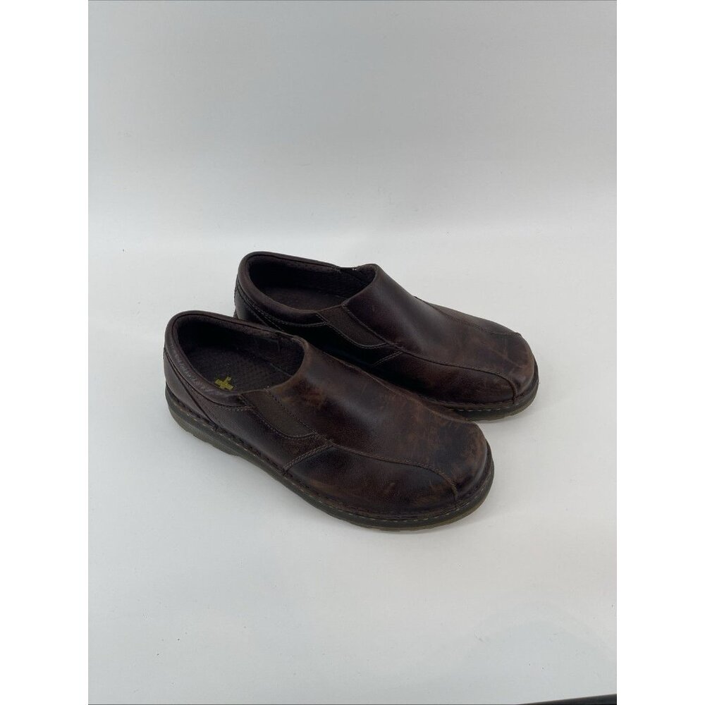 Doc Dr Martens Tevin Brown Leather Stitched Slip On Loafer Men's Size 11 M - Picture 8 of 9